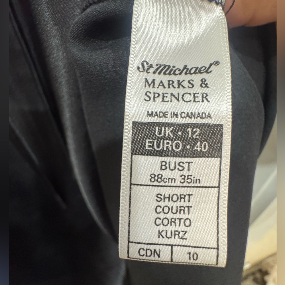 Marks & Spencer Black Chemise with Gray Lace - Picture 4 of 4